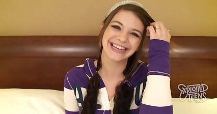 Amateur Teen with Big Tits Sucks and Fucks